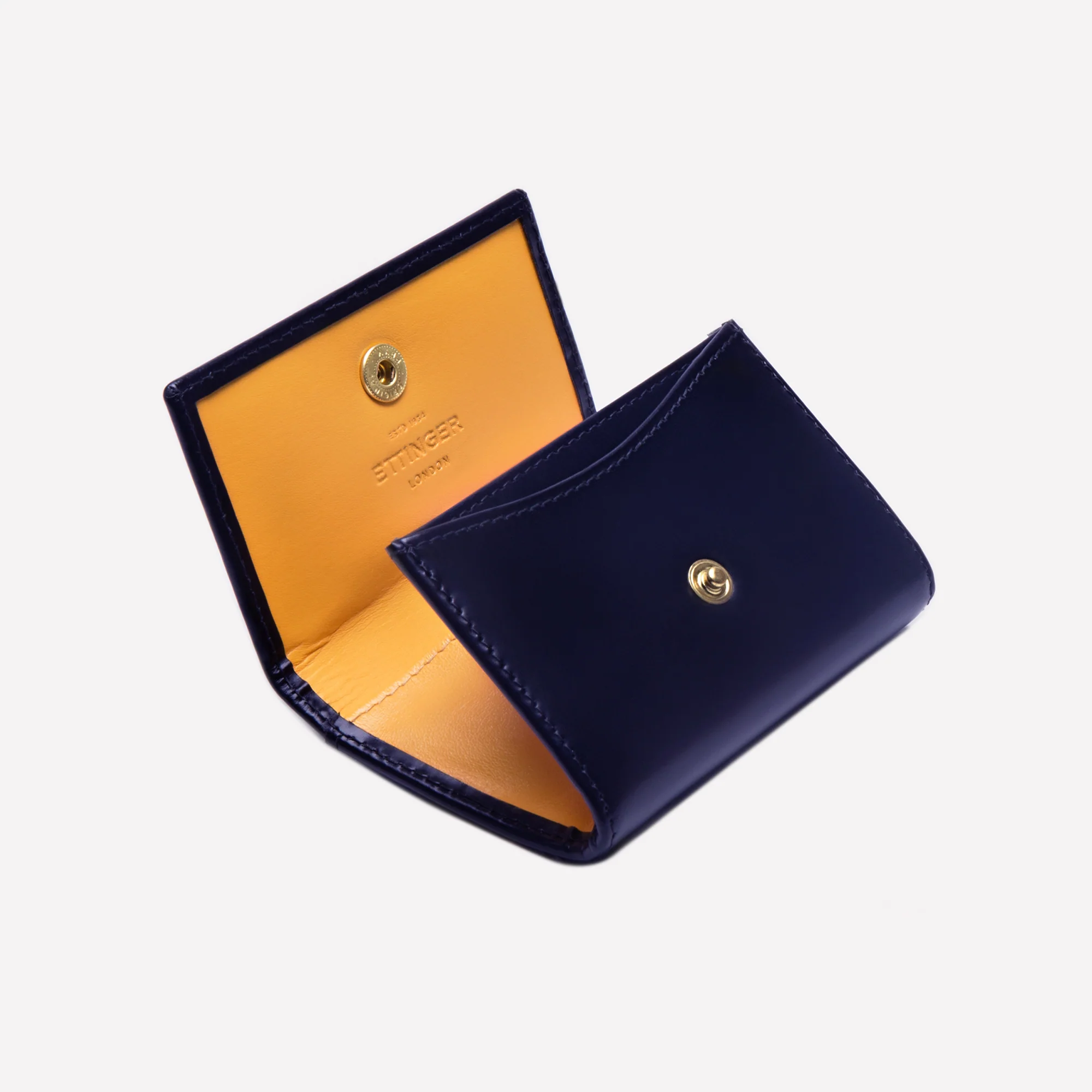 Bridle Hide Coin Purse with Card Pocket (concealed button) - Image 11