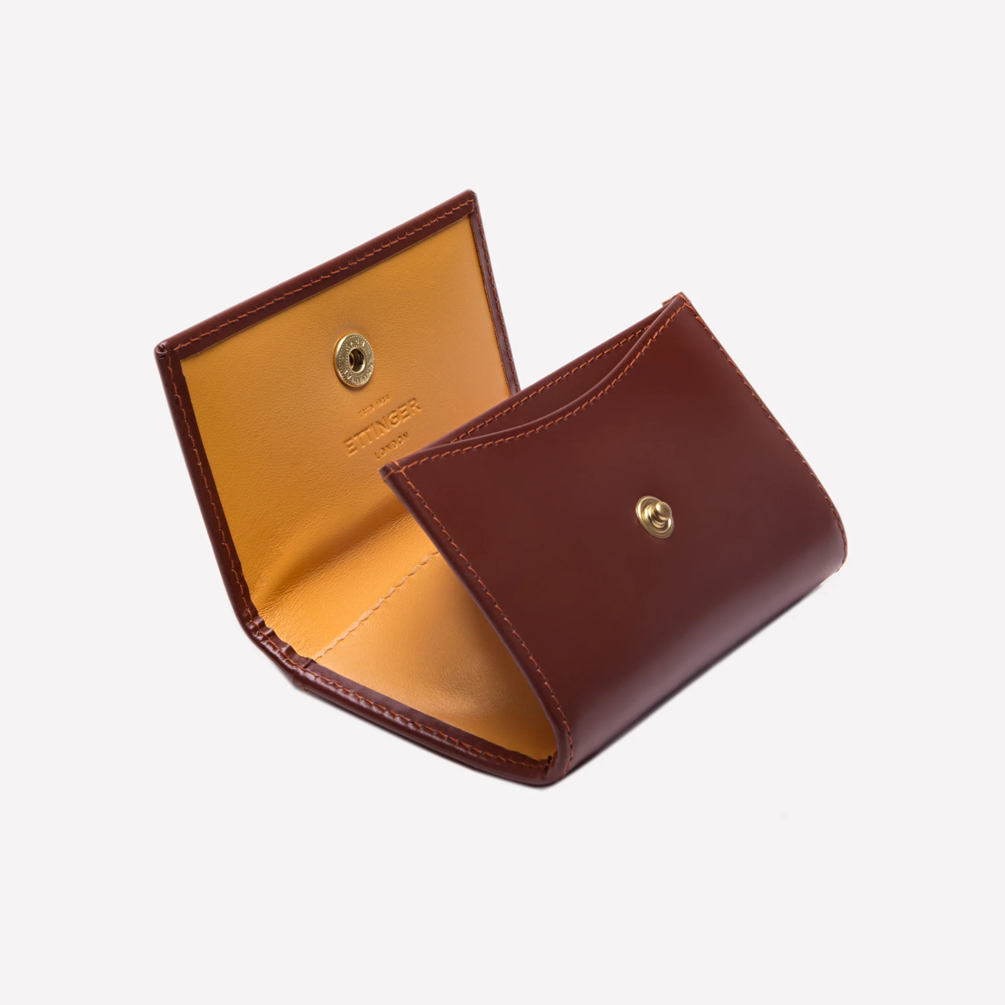 Bridle Hide Coin Purse with Card Pocket (concealed button) - Image 8