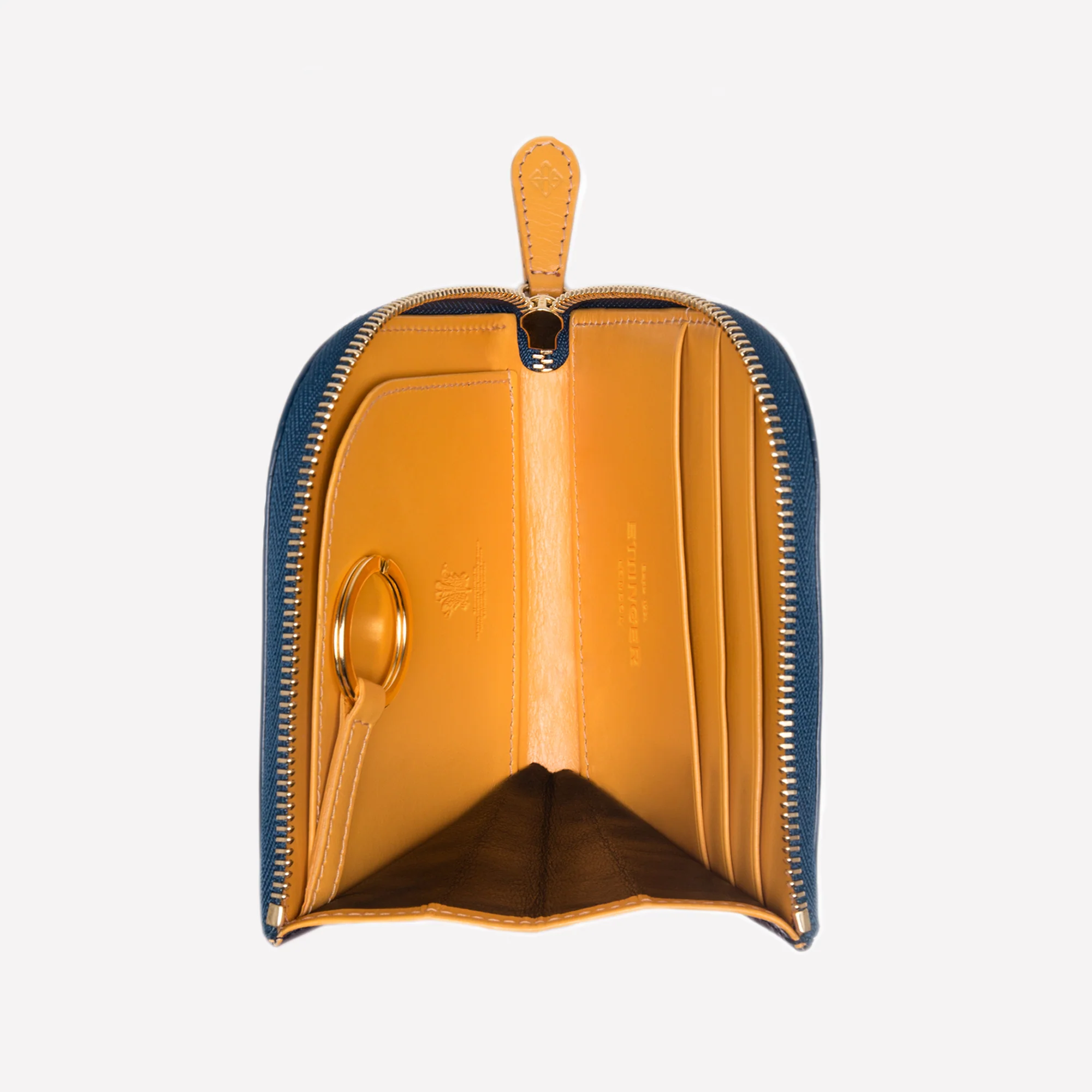 Bridle Hide Zipped Curved Wallet with Key Strap - Image 12