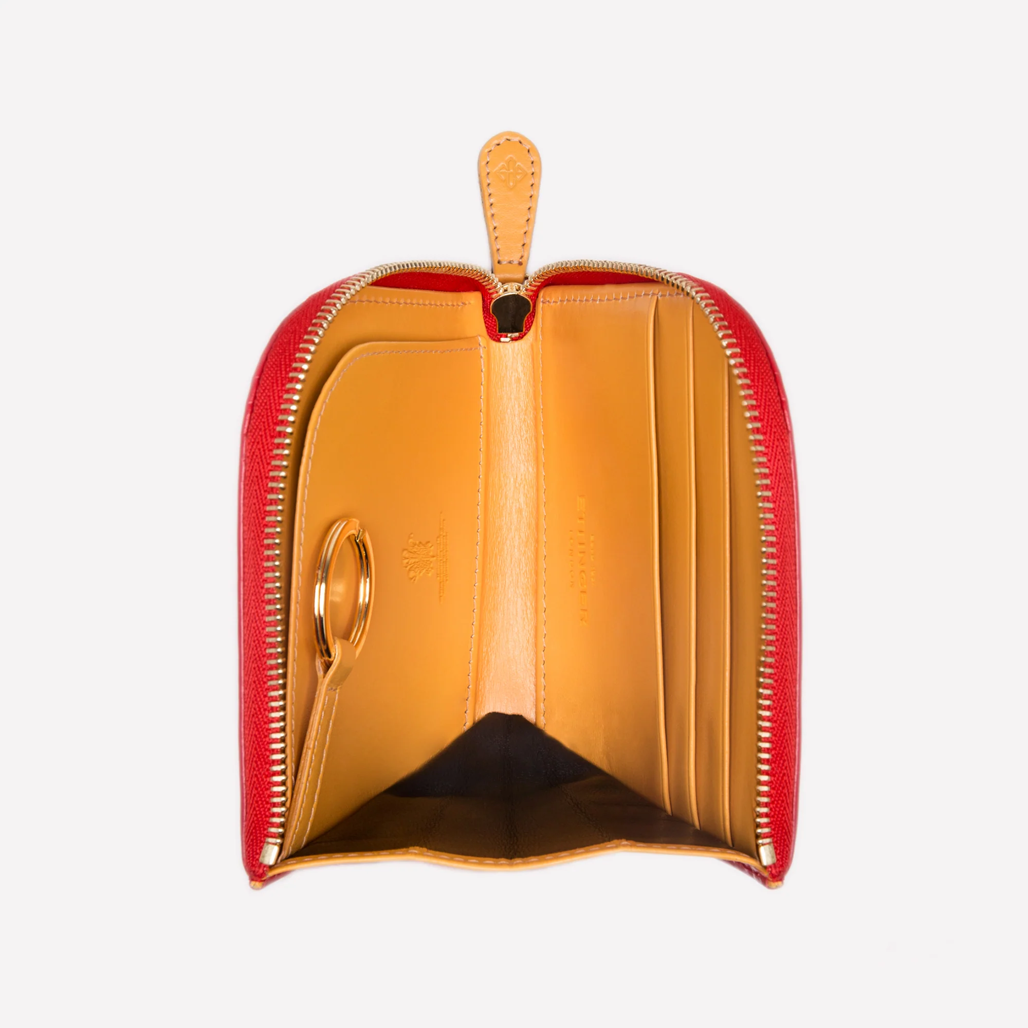 Bridle Hide Zipped Curved Wallet with Key Strap - Image 6