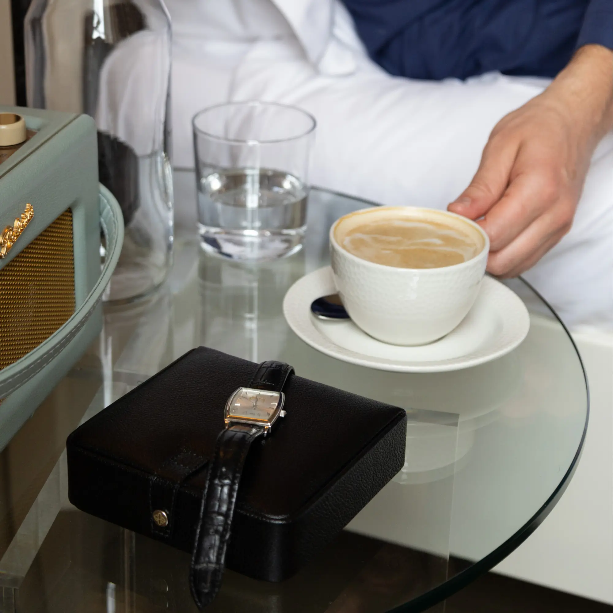 Capra Ecru Large Jewellery / Cufflink Box - Image 8