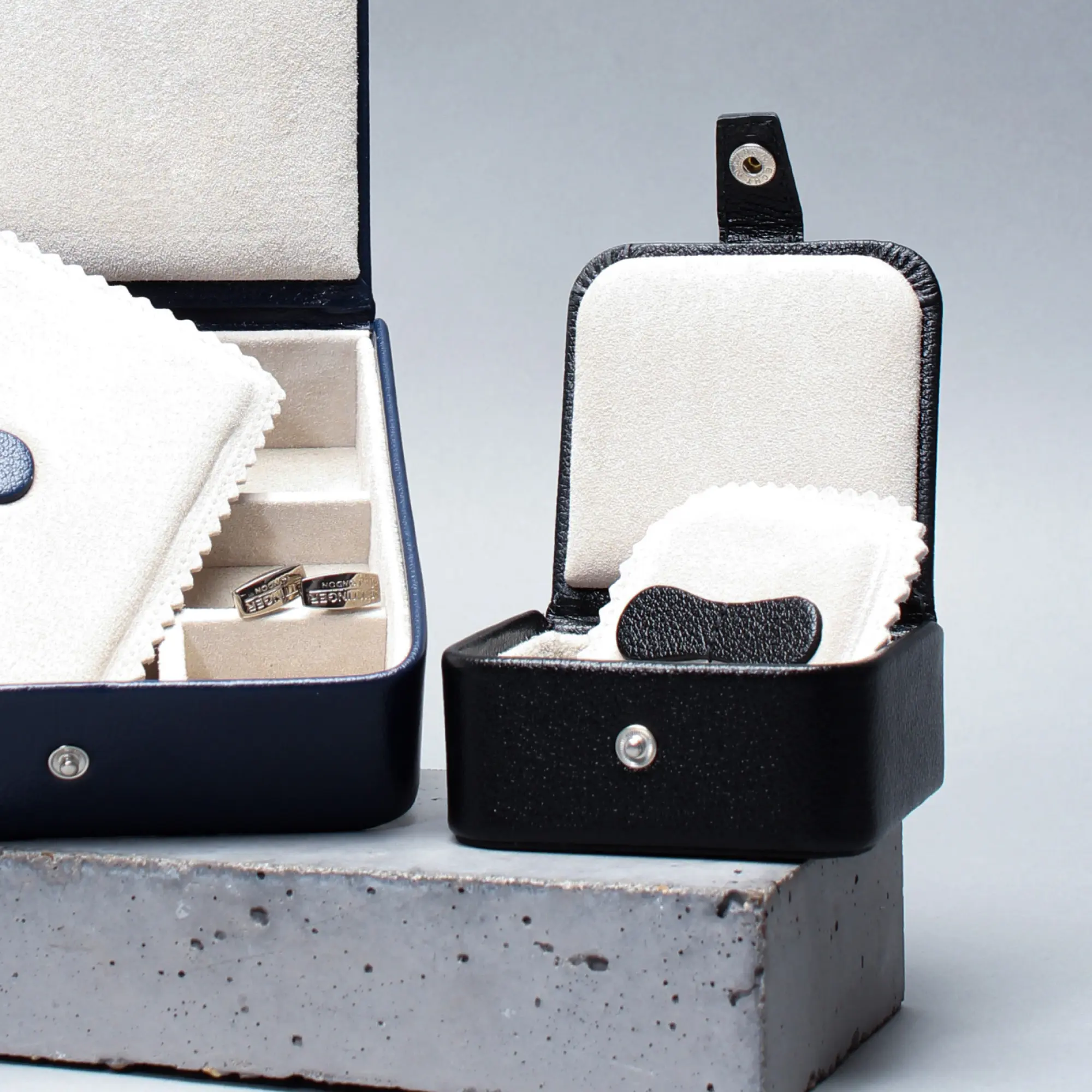 Capra Ecru Small Jewellery / Cufflink Box - Image 4